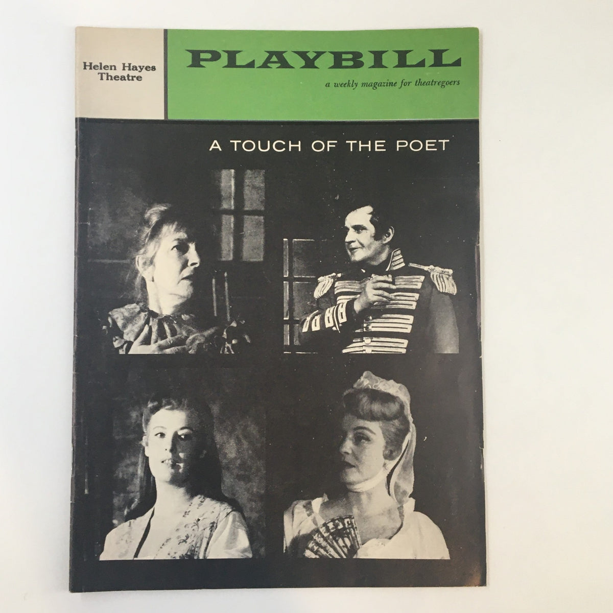 1969 Playbill for A Touch of the Poet at Helen Hayes Theatre featuring black and white images of cast members.