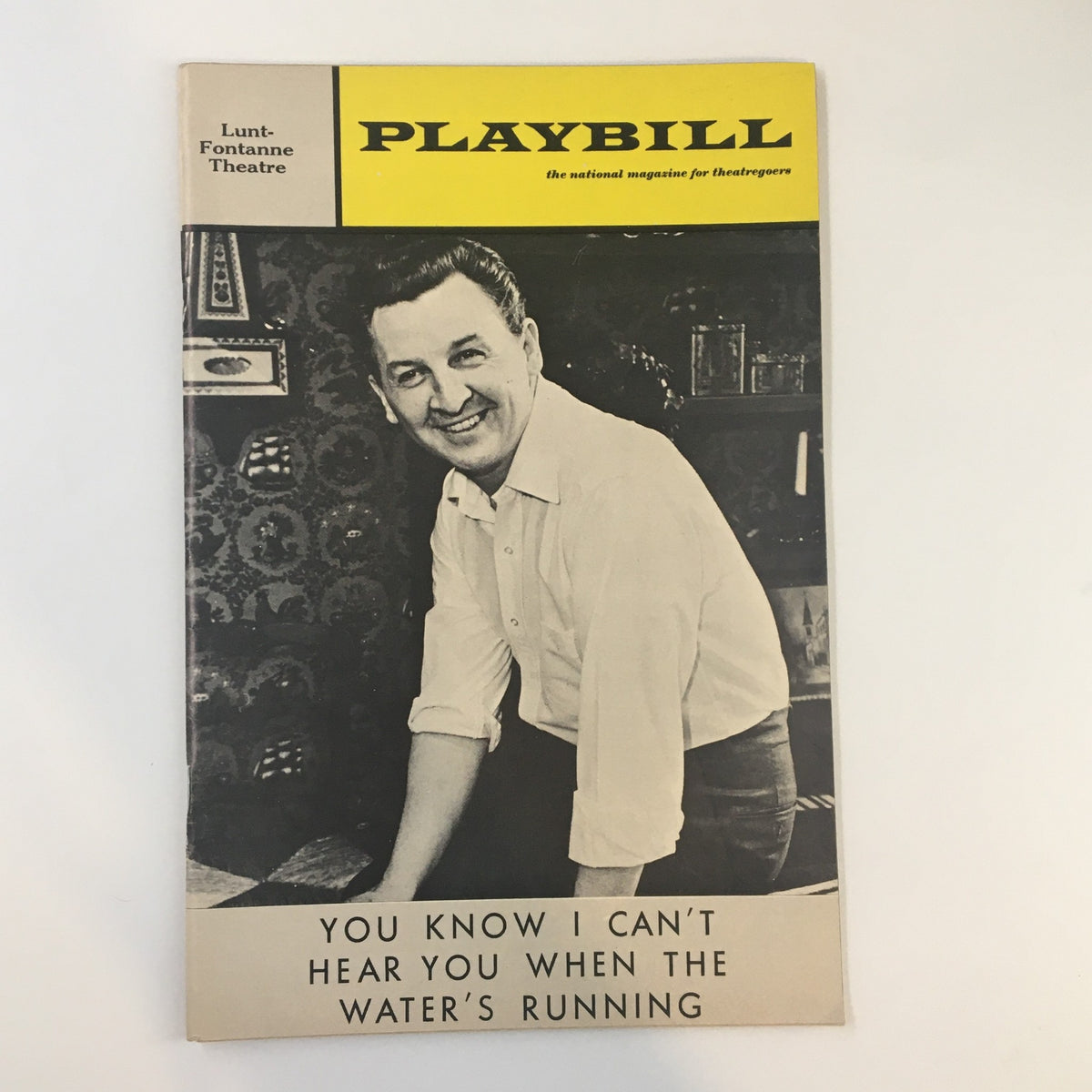 1968 Playbill for 'You Know I Can't Hear You When The Water's Running' featuring Eddie Bracken, showcasing the cover design and vintage aesthetic of the Lunt-Fontanne Theatre production.