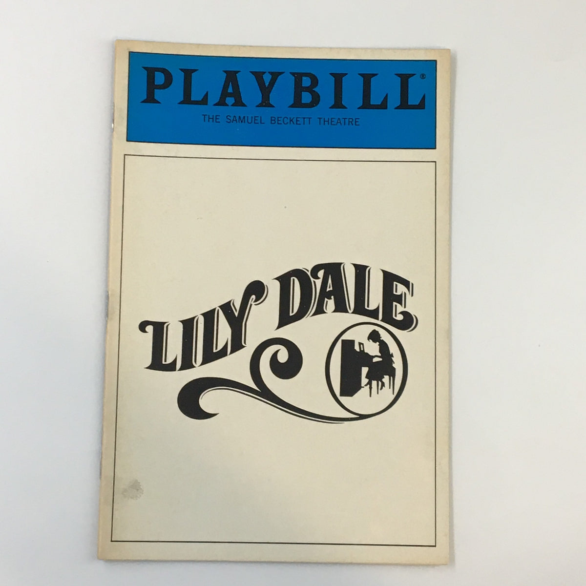 1986 Playbill for 'Lily Dale' by Horton Foote, from The Samuel Beckett Theatre, showcasing a vintage theatrical design.