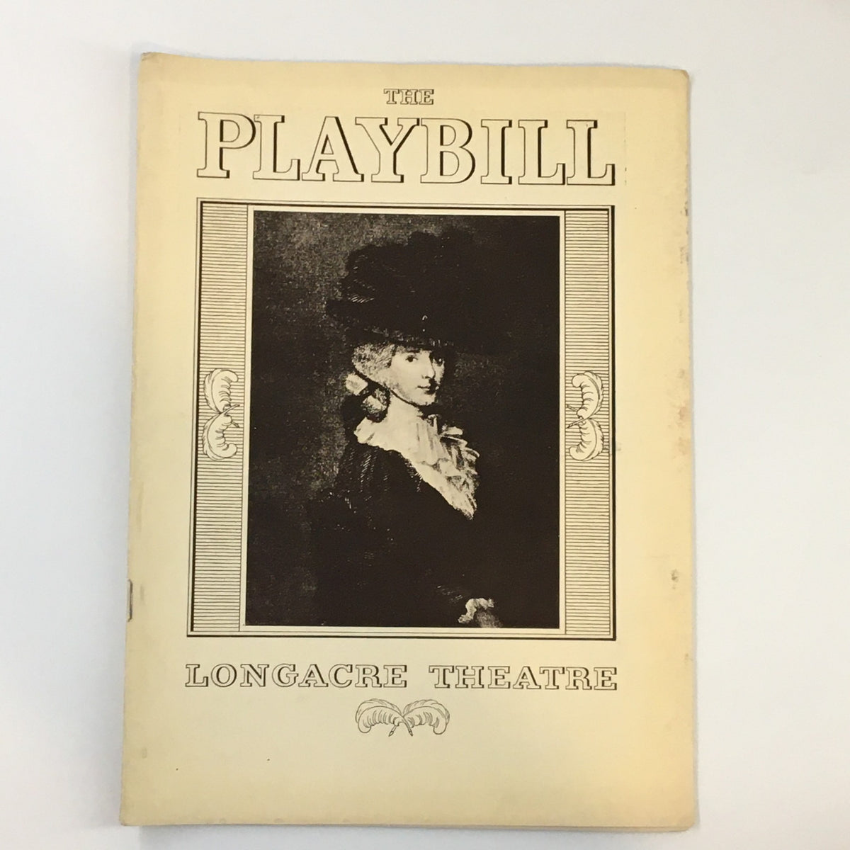 Cover of the 1938 Playbill for 'On Borrowed Time' by Paul Osborn, showcasing the Longacre Theatre and featuring a vintage portrait.