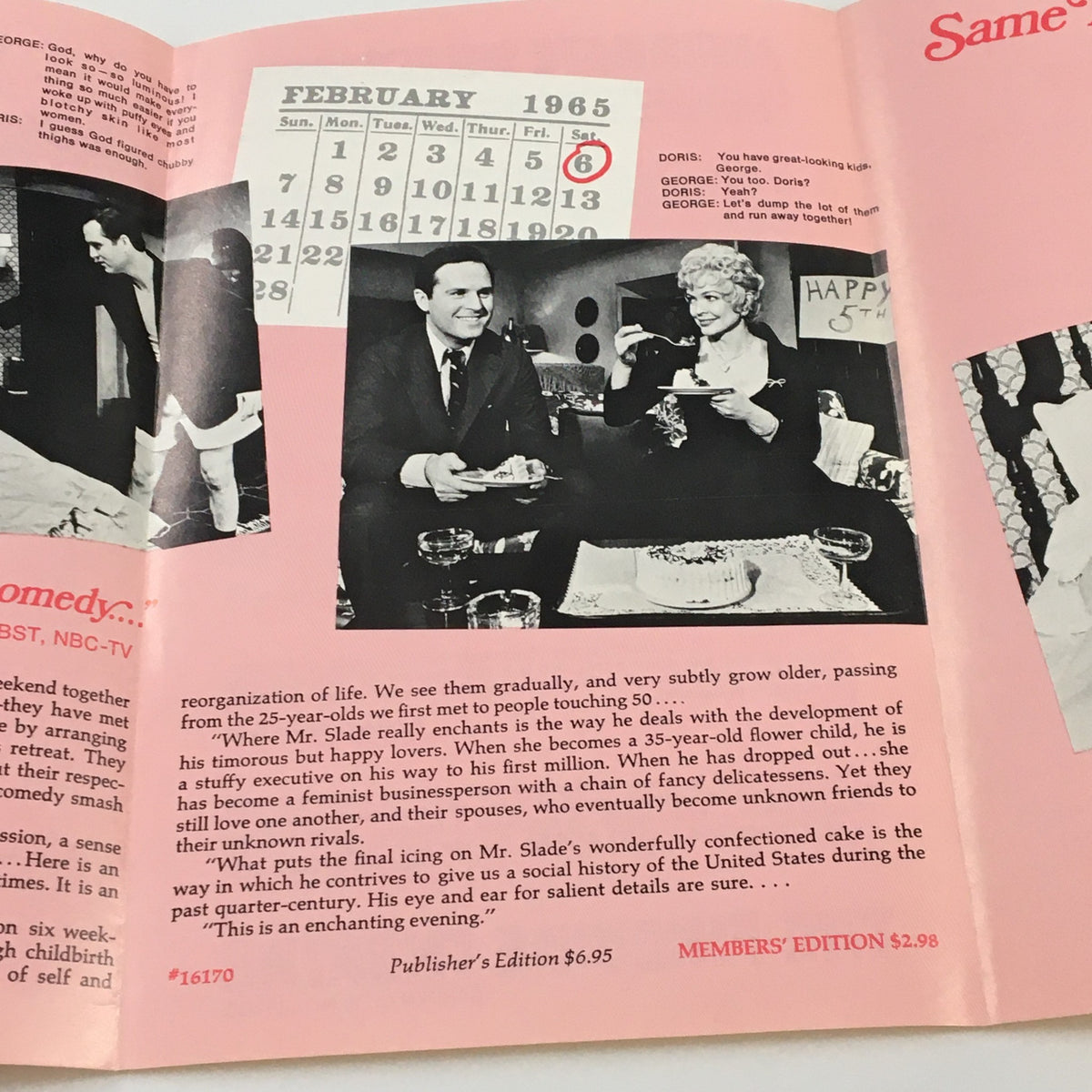 Interior page of the February 1976 Curtain Time magazine showcasing an article about Same Time Next Year by Bernard Slade.