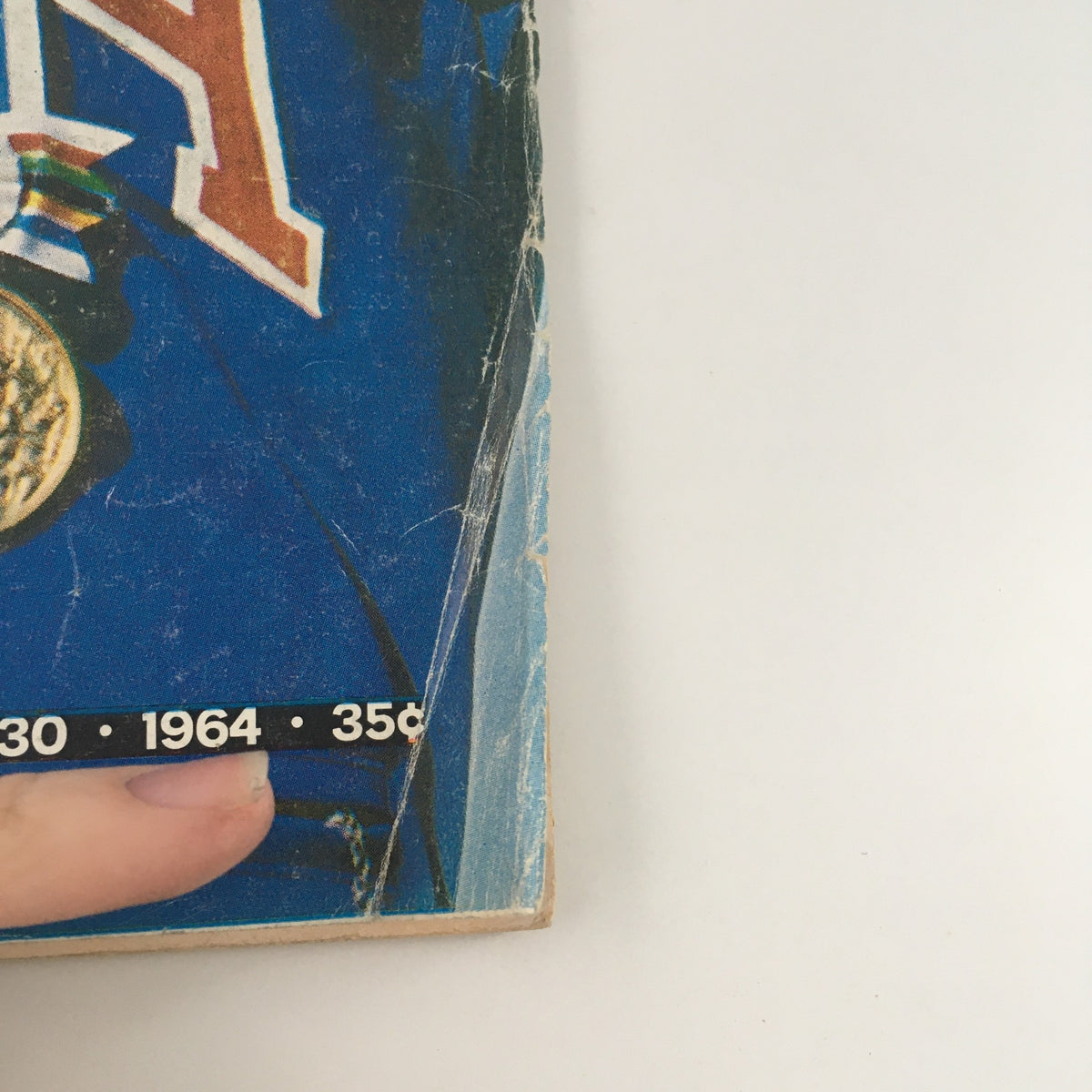 Close-up view of the cover page of VTG Life Magazine October 30 1964 displaying the publication date and price along with Olympic Gold Medalist Don Schollander's image.