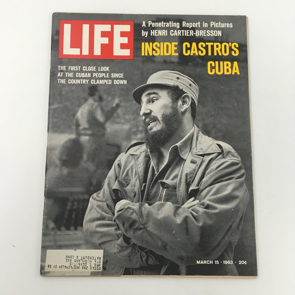Cover of VTG Life Magazine March 15 1963 featuring a penetrating look at Fidel Castro's people in Cuba, showcasing historical insights and photography.