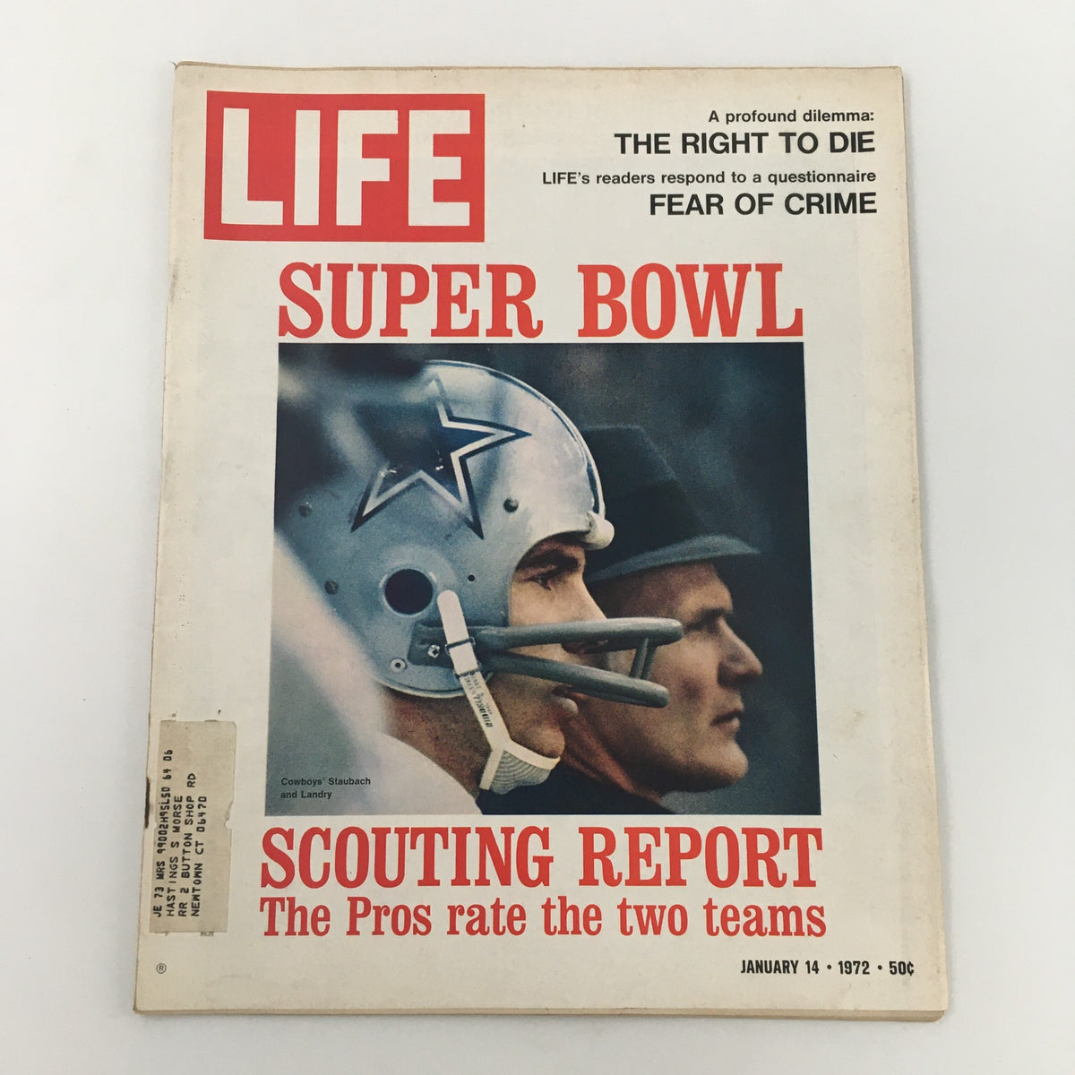 Life Magazine January 14, 1972 - Super Bowl Scouting Report & Early 70s Sports Culture