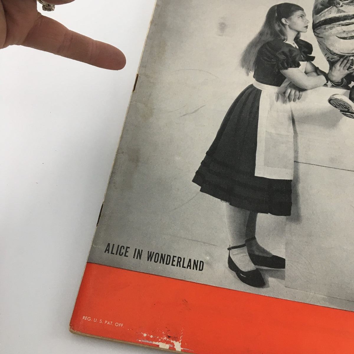 Life Magazine April 28 1947 cover featuring an illustration of 'Alice in Wonderland' with a girl in a black dress and apron. A unique vintage collectible from the post-war era.