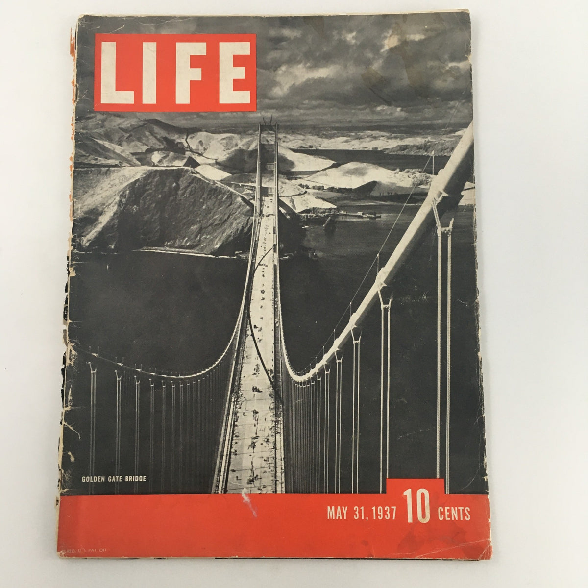 VTG Life Magazine May 31 1937 featuring the Golden Gate Bridge in San Francisco, California, showcasing its iconic architecture and historical significance.