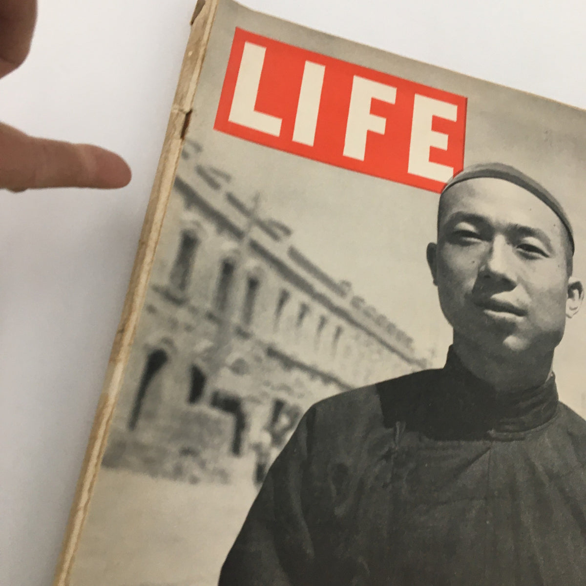 Close-up of the cover of VTG Life Magazine December 13 1943 highlighting a Chinese Citizen of Sinkiang, an important piece of historical media.