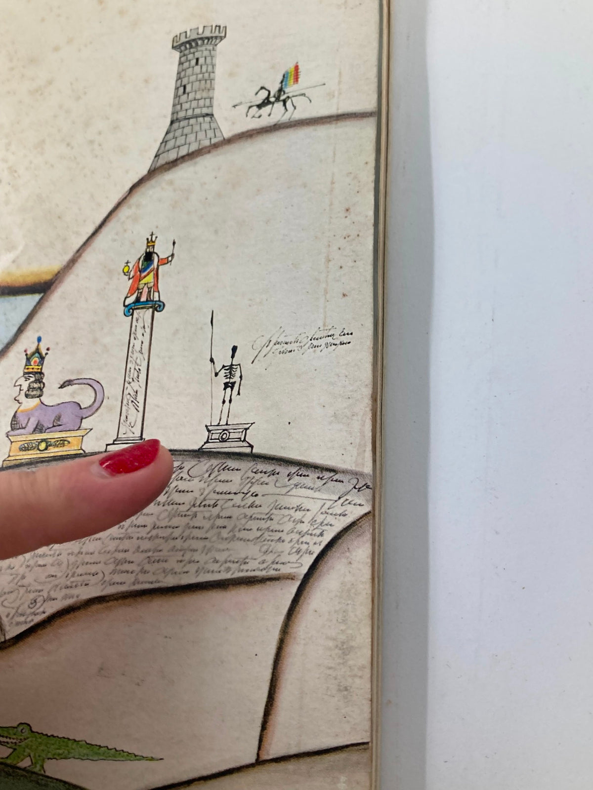 Detail of The New Yorker magazine cover, May 4, 1968, showing artwork with mythological figures and inscriptions.