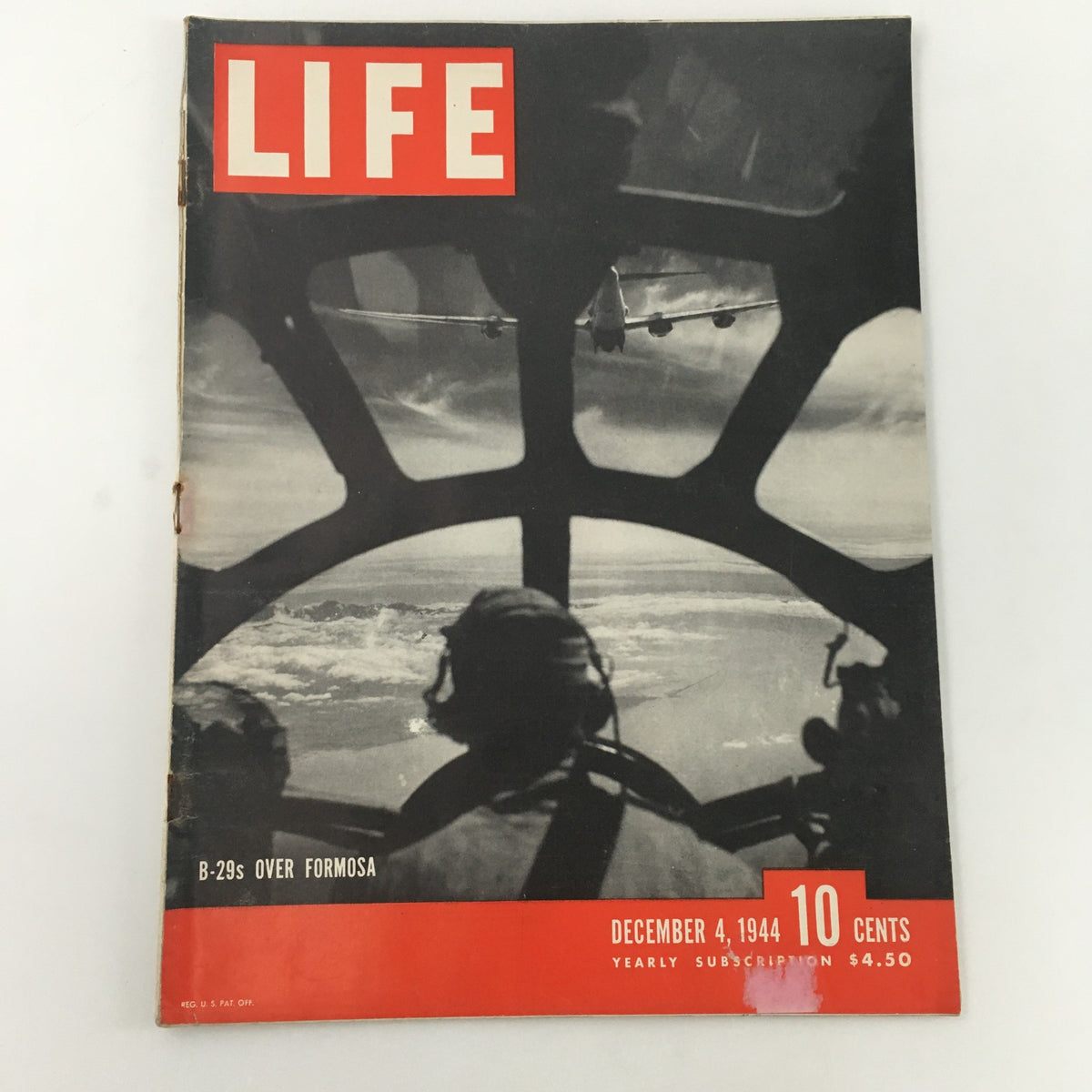 VTG Life Magazine December 4 1944 featuring B-29 Bomber planes over Formosa, showcasing a vintage cover from World War II era.