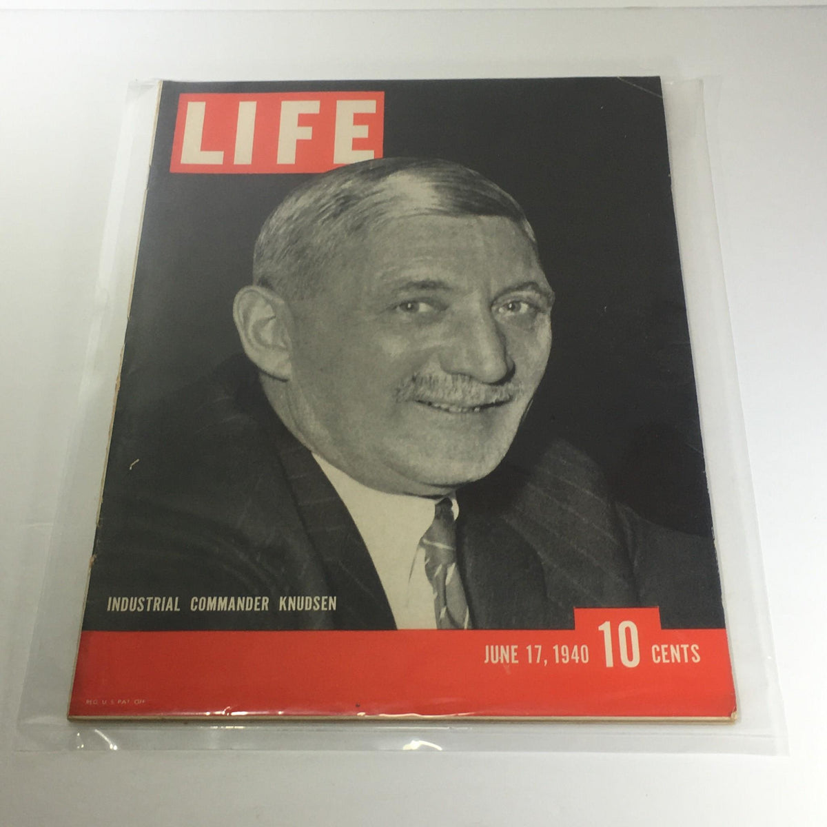 Vintage Life Magazine: June 17, 1940 featuring Industrial Commander Knudsen on the cover, showcasing historical design and significance from the pre-World War II era.