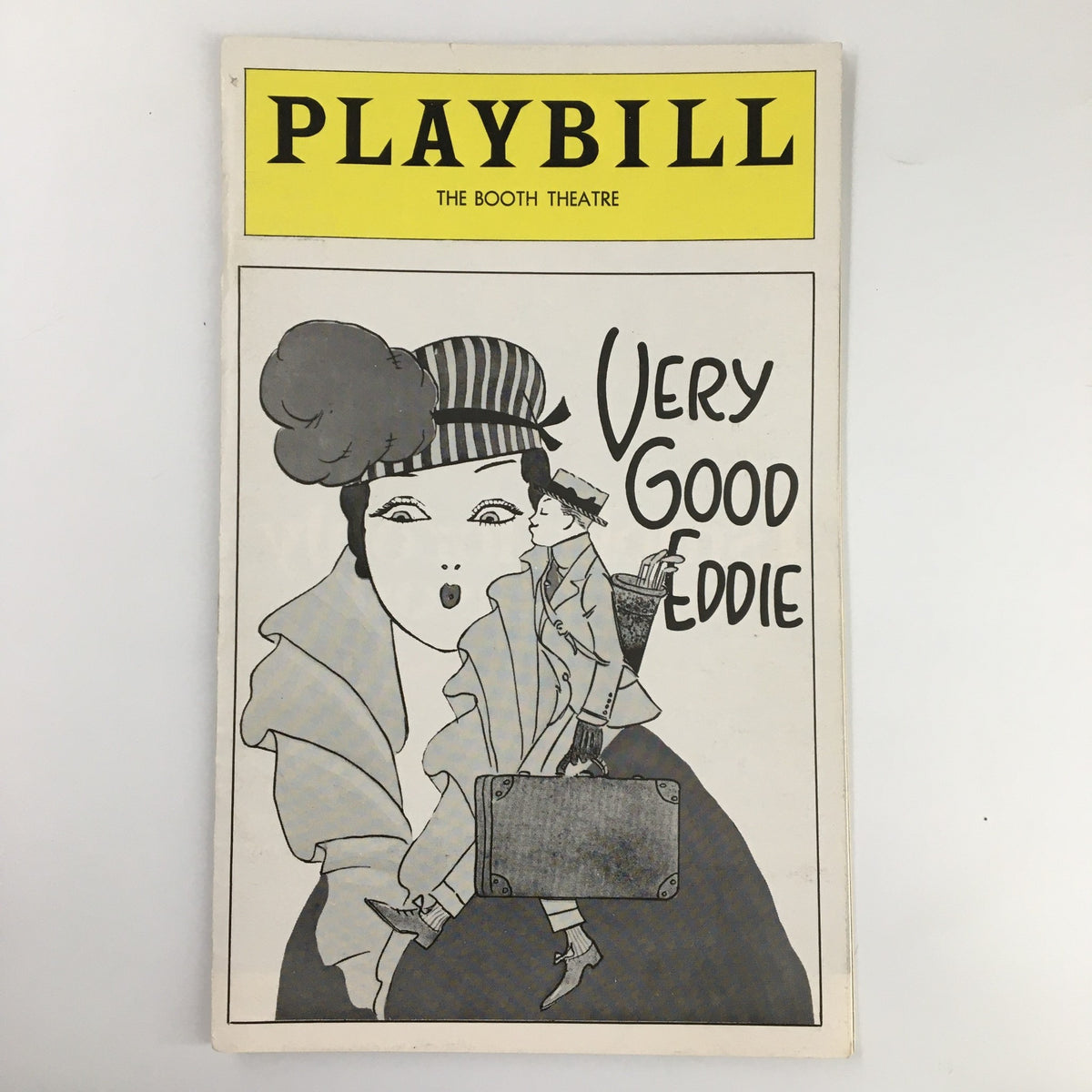 Front cover of the 1976 Playbill for The Booth Theatre's production of Christmas in Very Good Eddie, featuring colorful 1970s artwork.