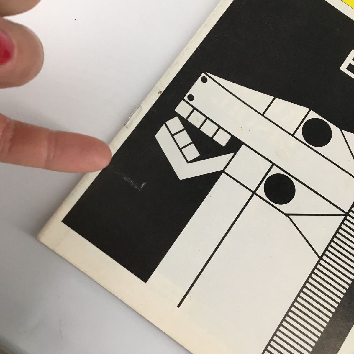 Close-up image of the 1975 Equus Playbill showing minor wear on the cover, highlighting the unique horse graphic.