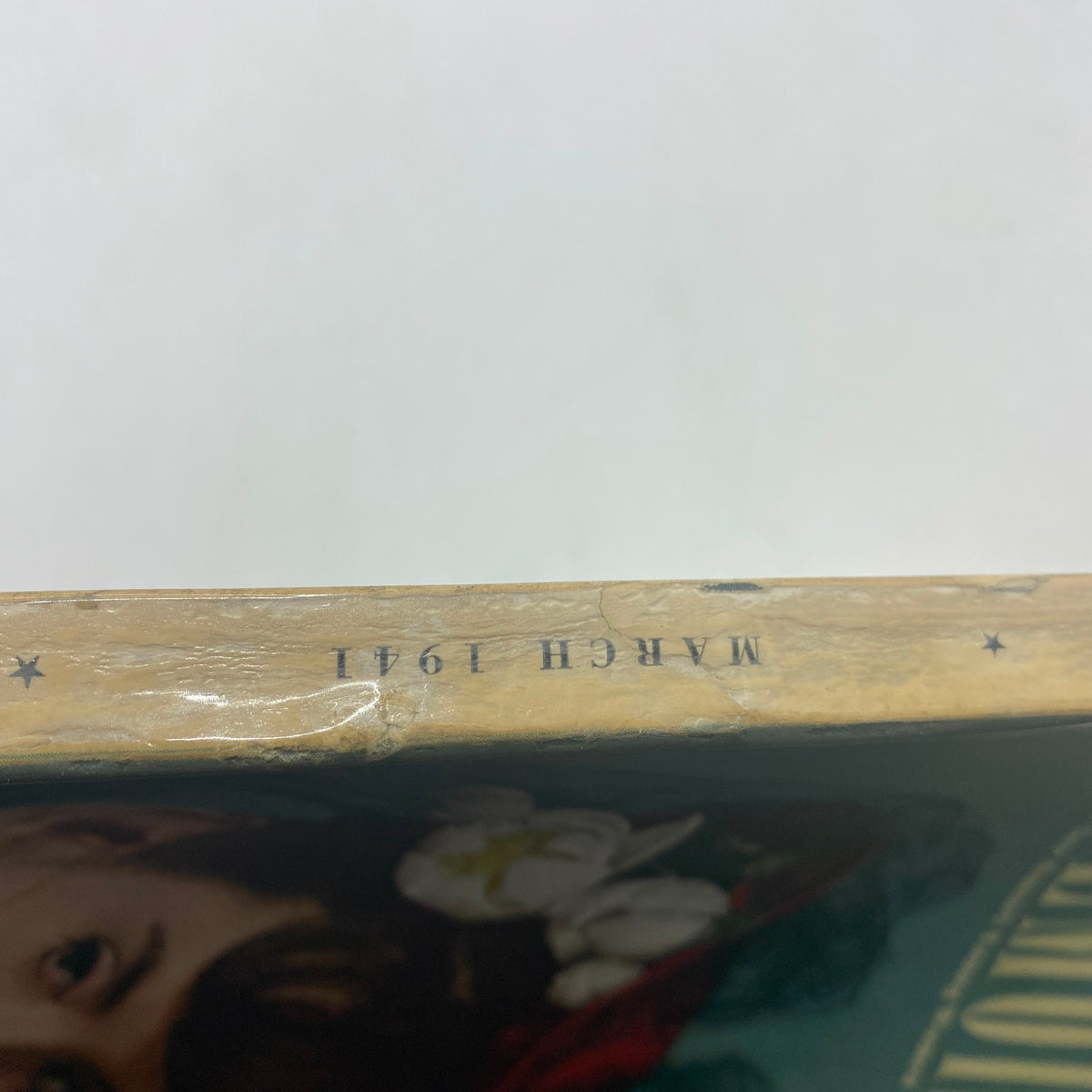 Mademoiselle Magazine March 1941, showing the edge with the publication month visibly printed as 'MARCH 1941.' This vintage magazine reflects the early 1940s fashion and culture.