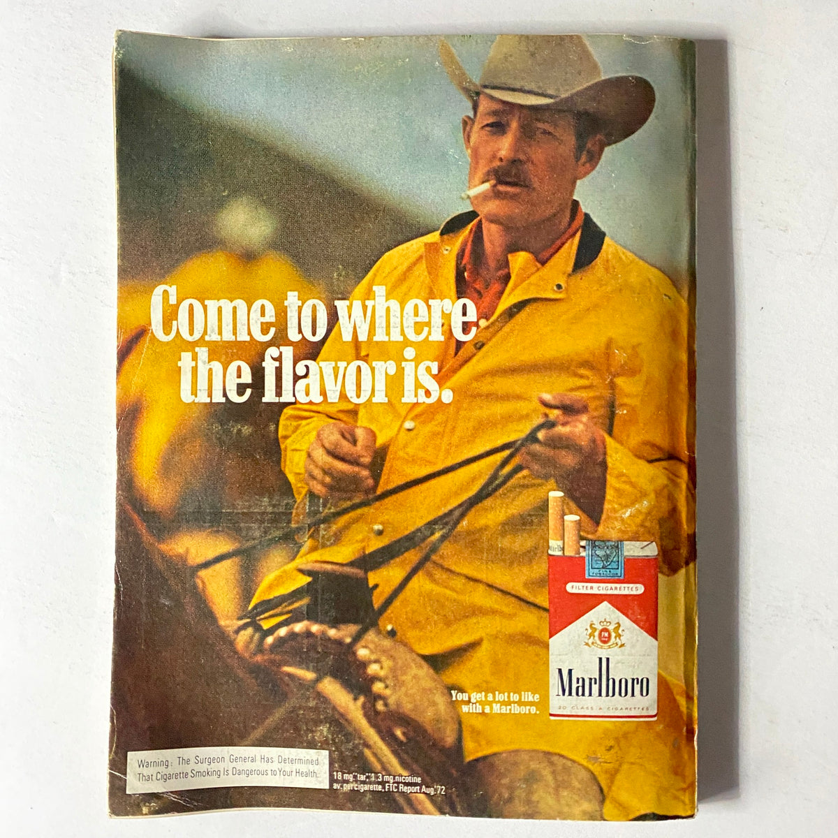 Esquire Magazine June 1973 showcasing a vintage Marlboro advertisement featuring a cowboy, illustrating Americana in advertising.