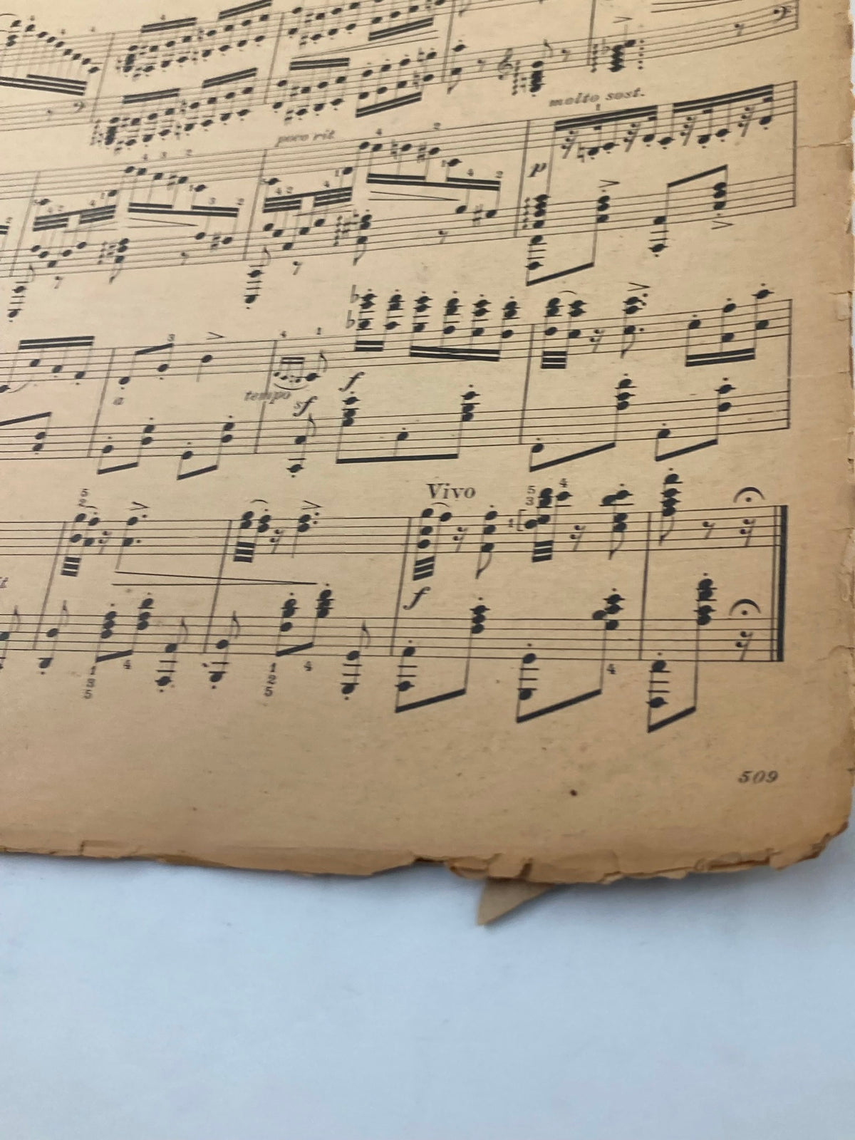 Detailed view of sheet music inside VTG Etude The Music Magazine September 1946 with musical notation, part of the magazine's educational offerings.
