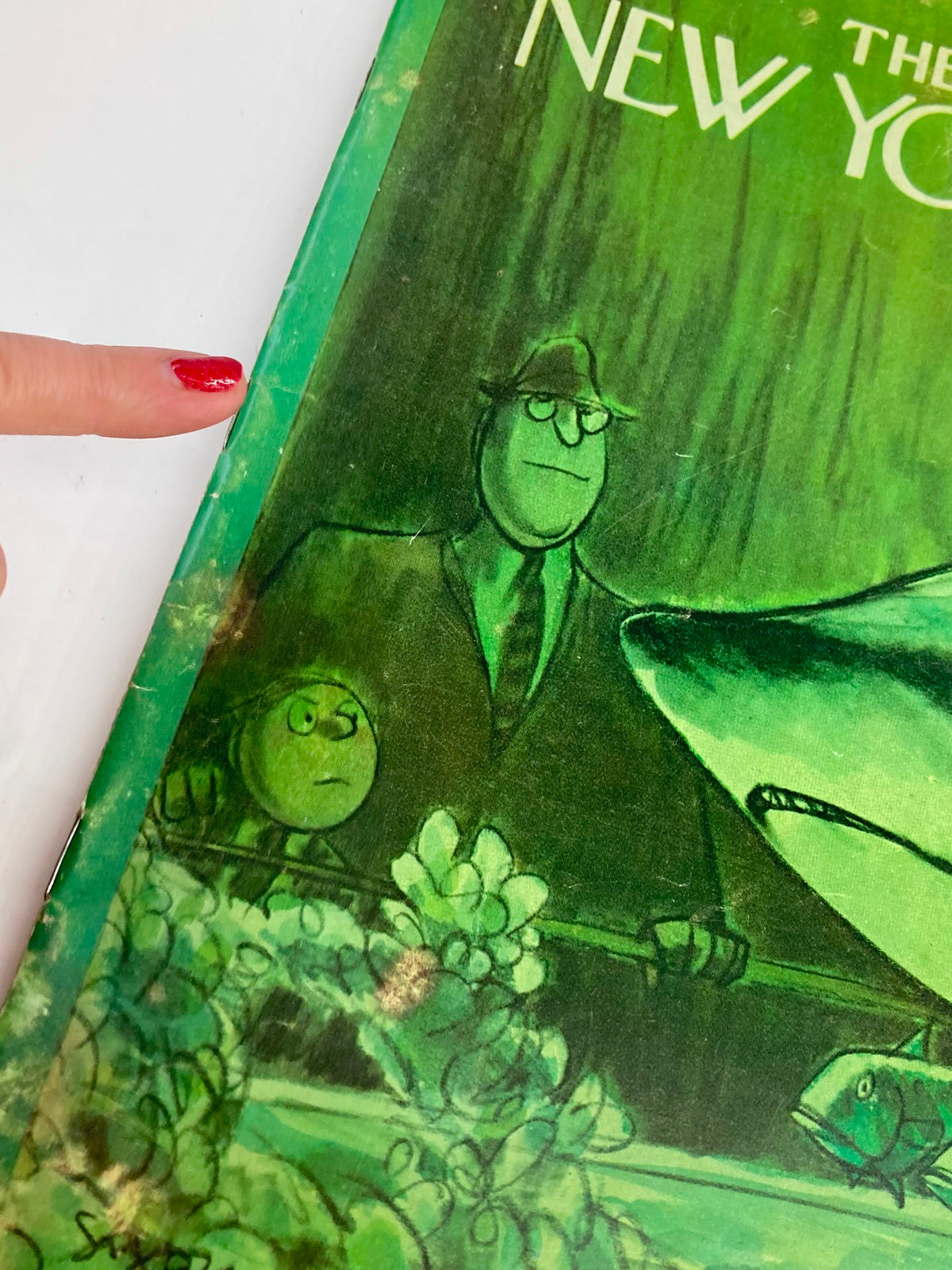 Close-up of The New Yorker Full Magazine January 18 1969 cover highlighting the illustration details and the title.
