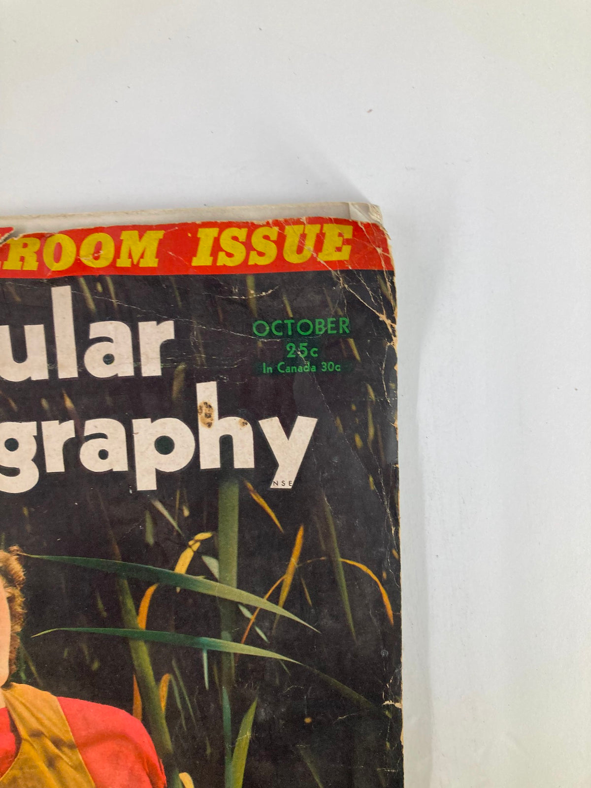 Cover of VTG Popular Photography Magazine October 1940 featuring dark room issue with price details.
