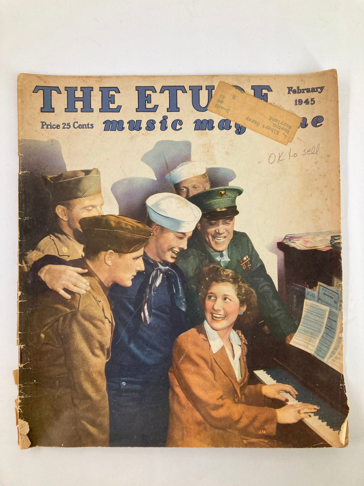 Vintage Etude The Music Magazine February 1945 Vol 63 #2 The Healing of Art Music