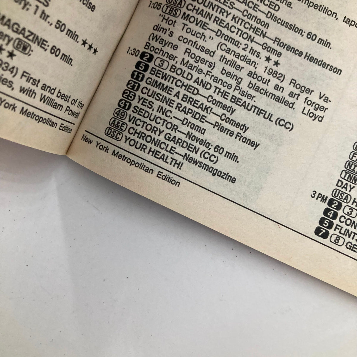 Interior page of TV Guide Magazine from January 27, 1990 featuring TV listings and programming guide, showcasing shows like 'Bewitched' and 'Bold and the Beautiful'. This vintage magazine includes notable cultural references from the early 90s.
