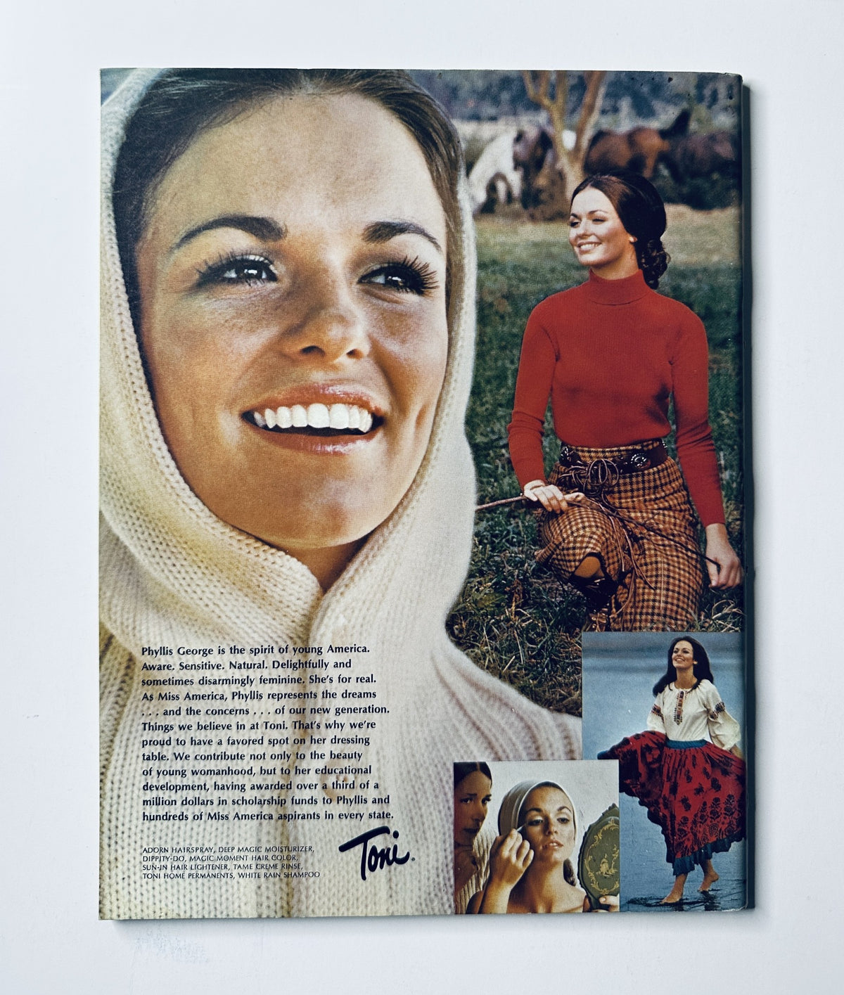 Miss America Pageant Magazine September 6–12, 1971 featuring Phyllis George. Highlighting her role as a representative of Miss America, showcasing her engaging smile and attire.