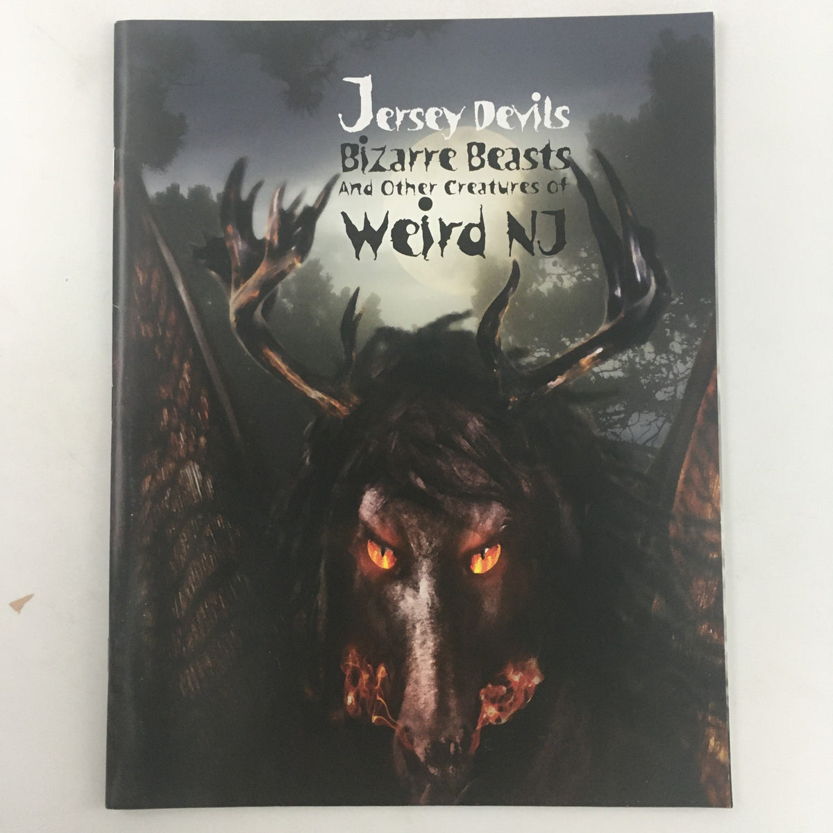 Cover of Weird N.J. Magazine November 2017 featuring Jersey Devils and Bizarre Beasts, showcasing eerie creature artwork and dark themes.