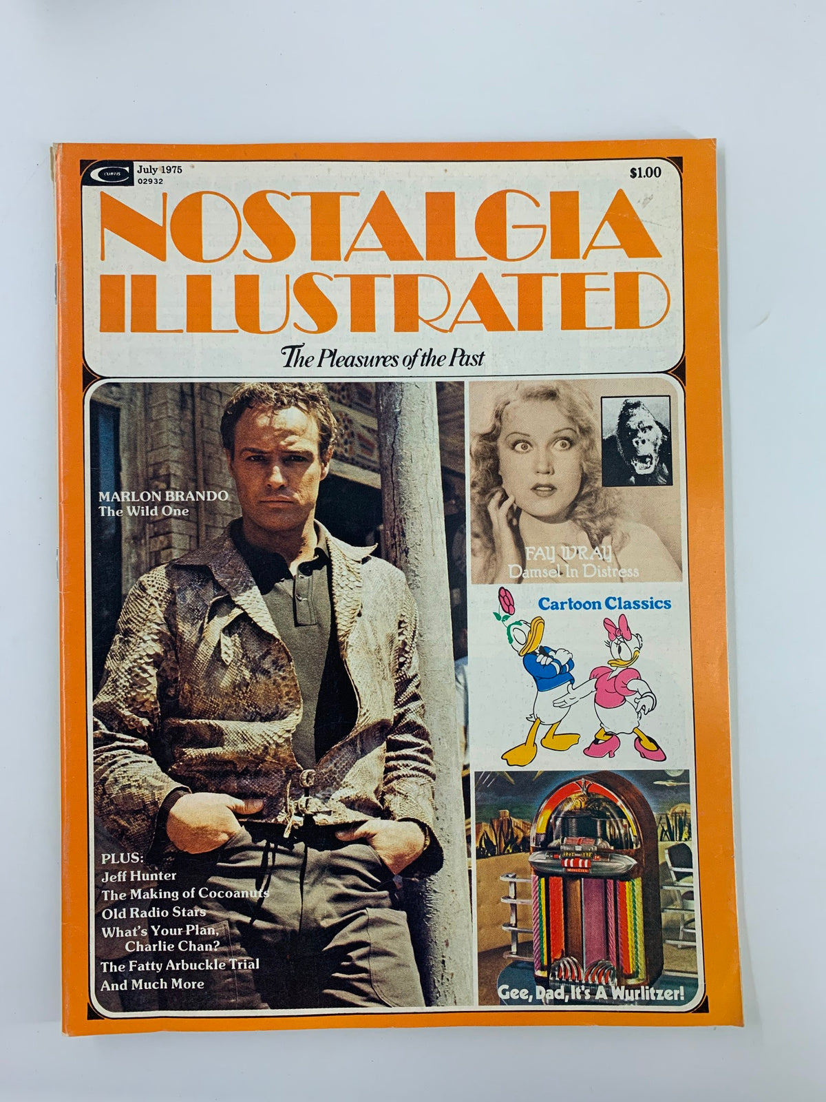 Vintage Nostalgia Illustrated Magazine July 1975 Marlon Brando & Fay Wray No Label