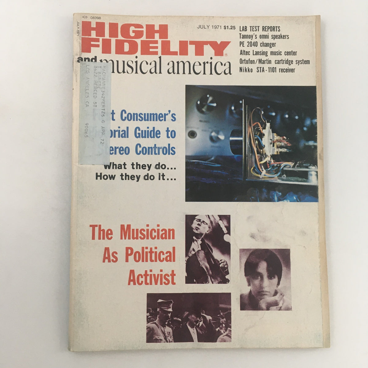 Vintage High Fidelity Magazine July 1971 The Musician As Political Activist