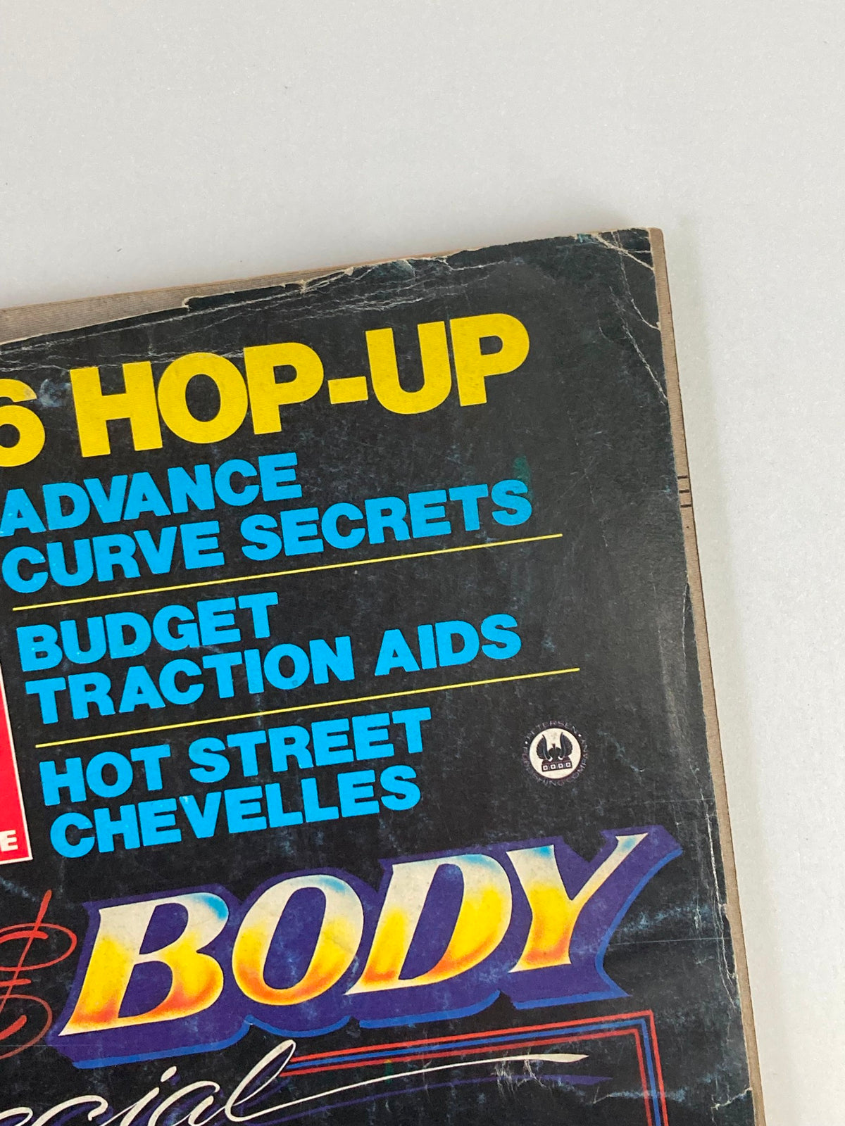 Close-up of the VTG Car Craft Magazine May 1984 Vol 32 #5, highlighting features like Chevy V-6 Hop-Up and articles on car performance and customization.