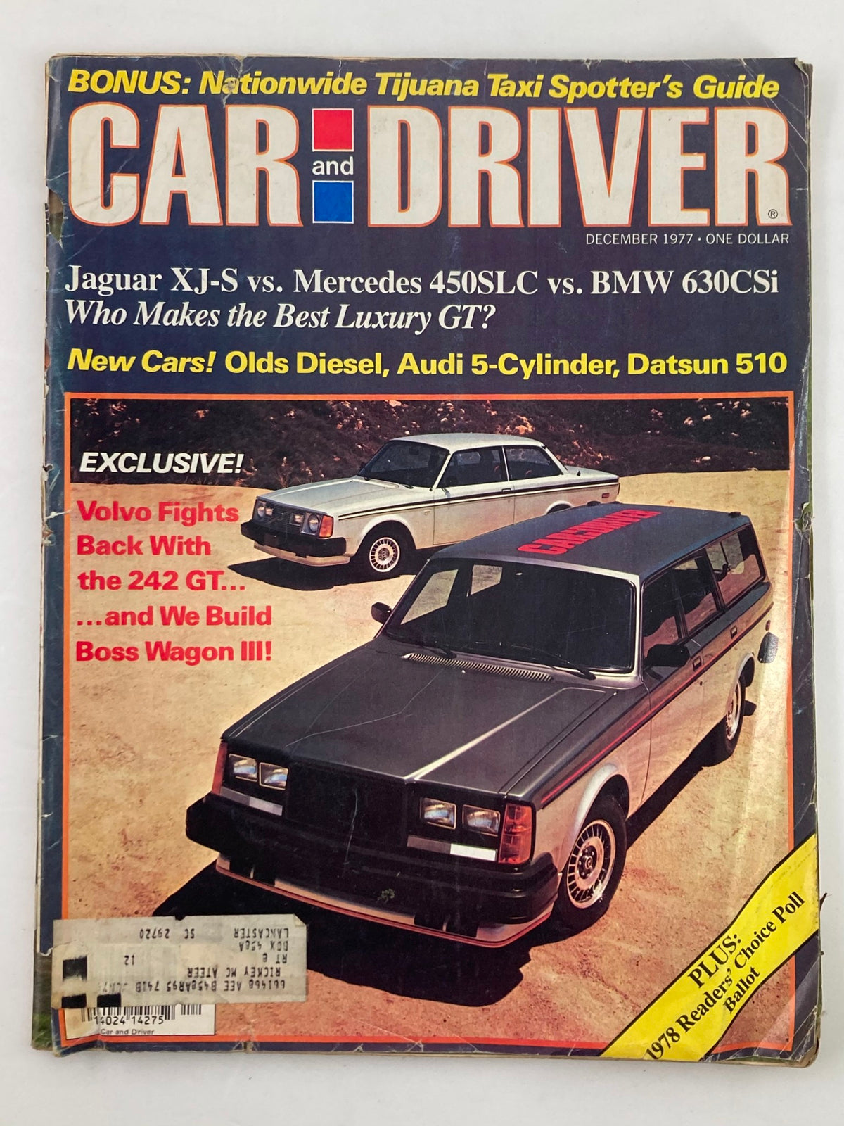 Vintage Car and Driver Magazine December 1977 Swedish Volvo 242 GT & Wagon III