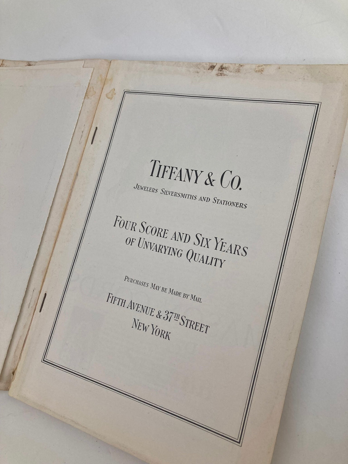 Inside page of the Vintage National Geographic Magazine February 1923 featuring another Tiffany & Co. advertisement, highlighting its historical significance and unique vintage qualities.