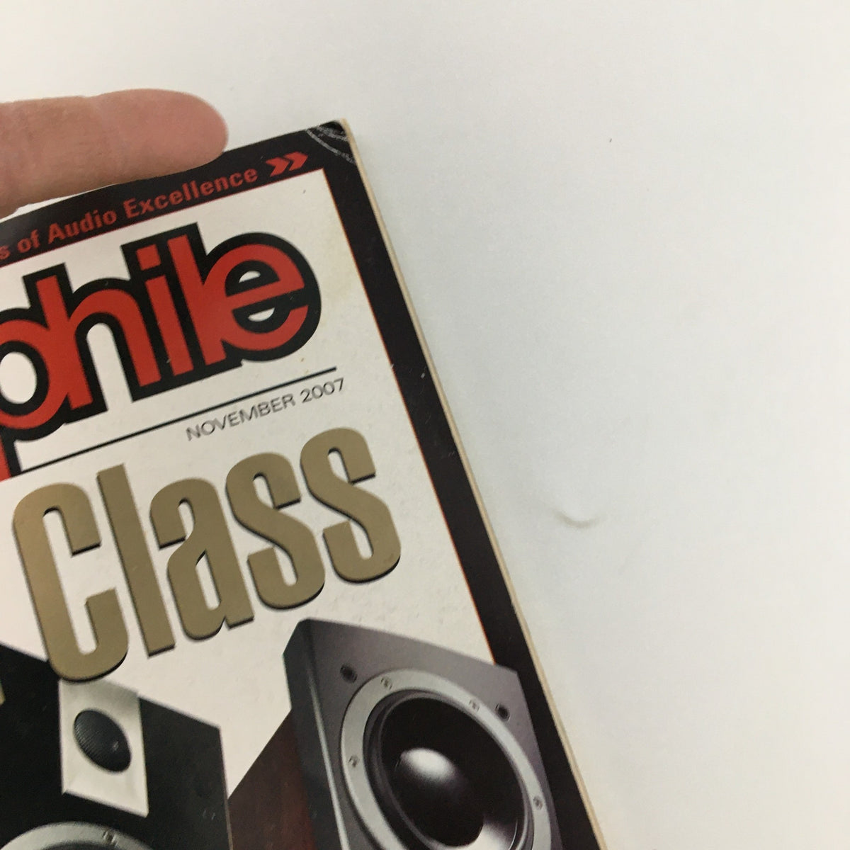 Stereophile Magazine November 2007 cover detail, highlighting the magazine's theme of 'Best in Class,' in connection with operatic tenor Luciano Pavarotti's legacy.