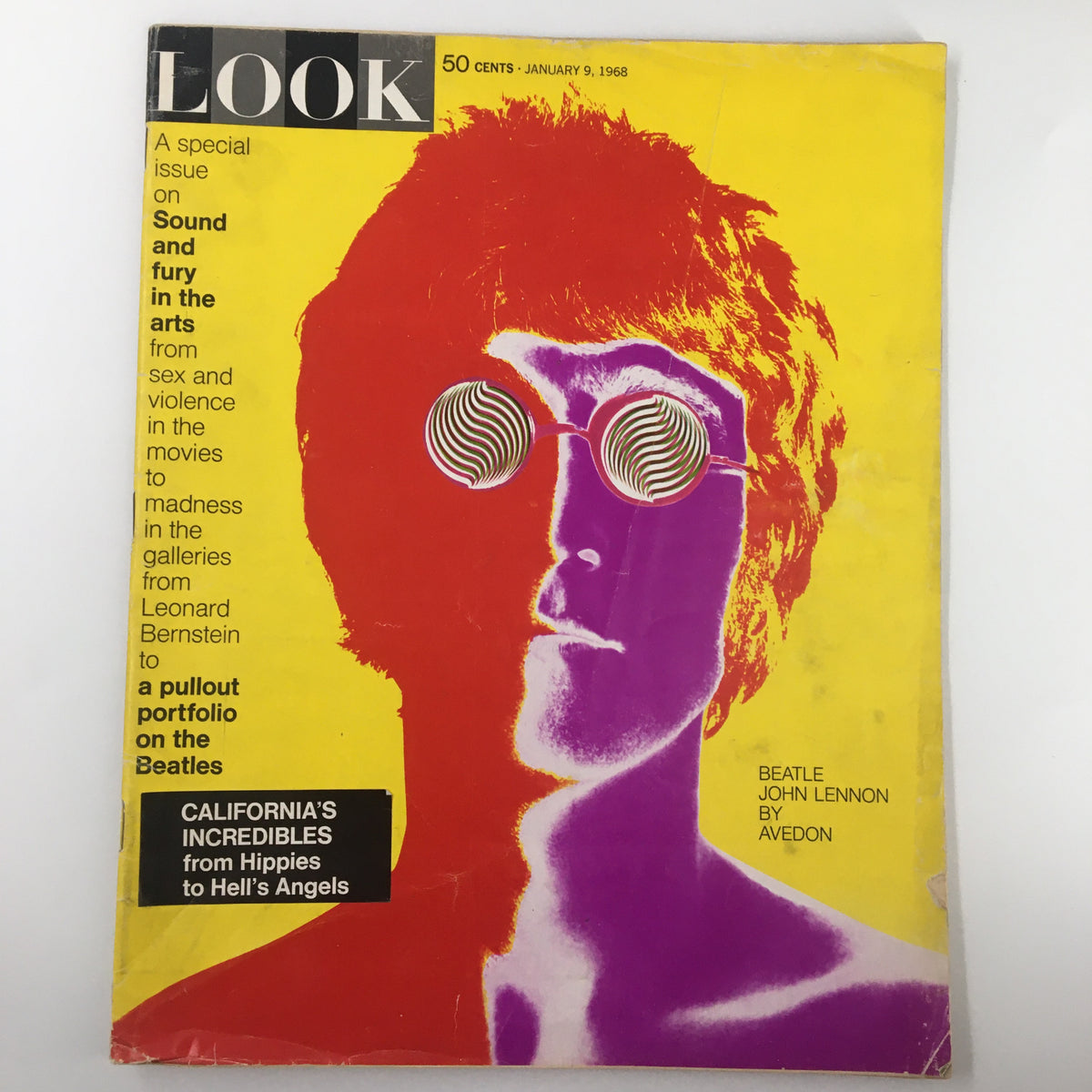 Look Magazine January 9 1968 Beatle John Lennon by Avedon No Label
