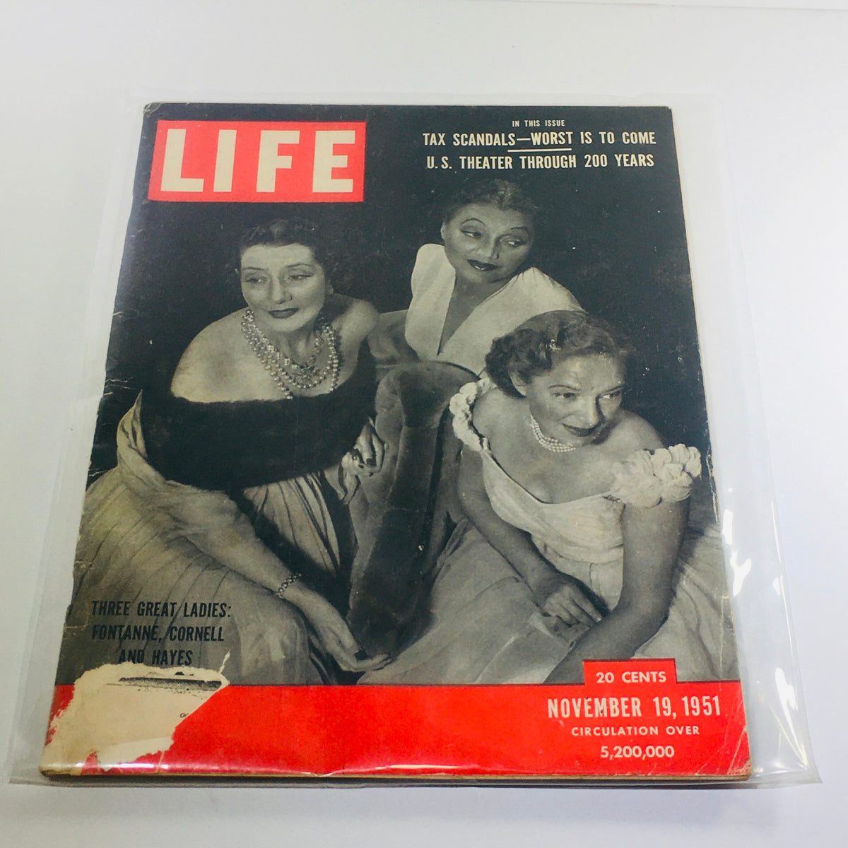 Life Magazine November 19 1951: Celebrating Three Great Ladies Fontanne, Cornell & Hayes