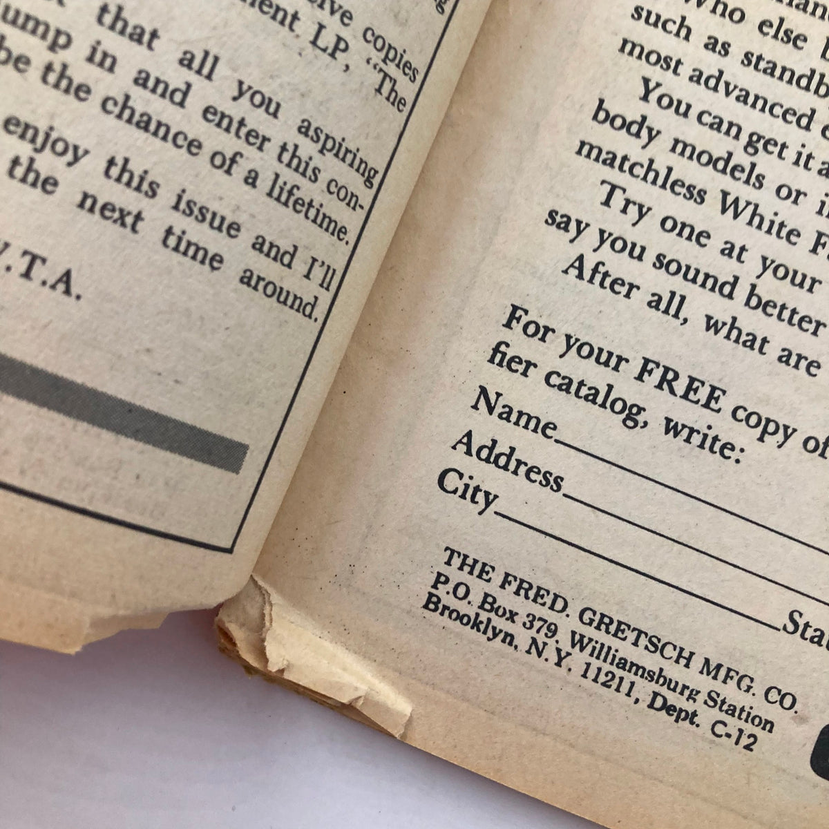 Another page from VTG Country Song Roundup Magazine December 1967, displaying an advertisement for a fretted instrument catalog.