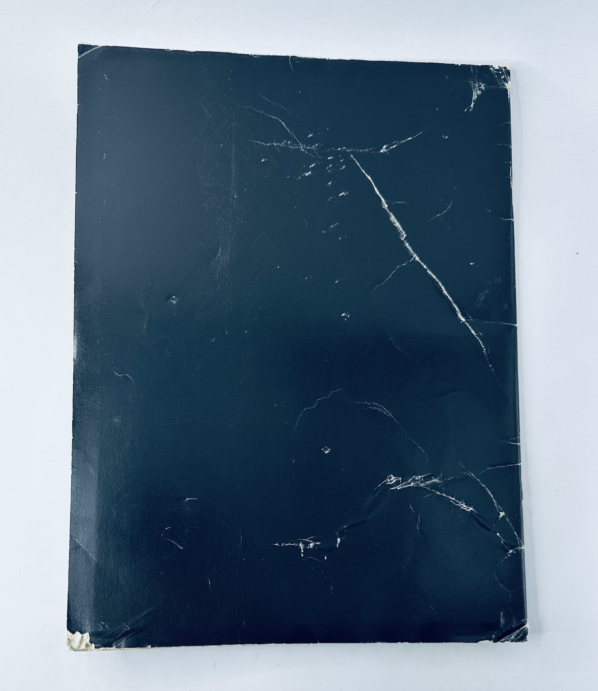 Back cover of the 49th Annual Academy Awards Magazine, March 28, 1977, displaying signs of wear and tear.