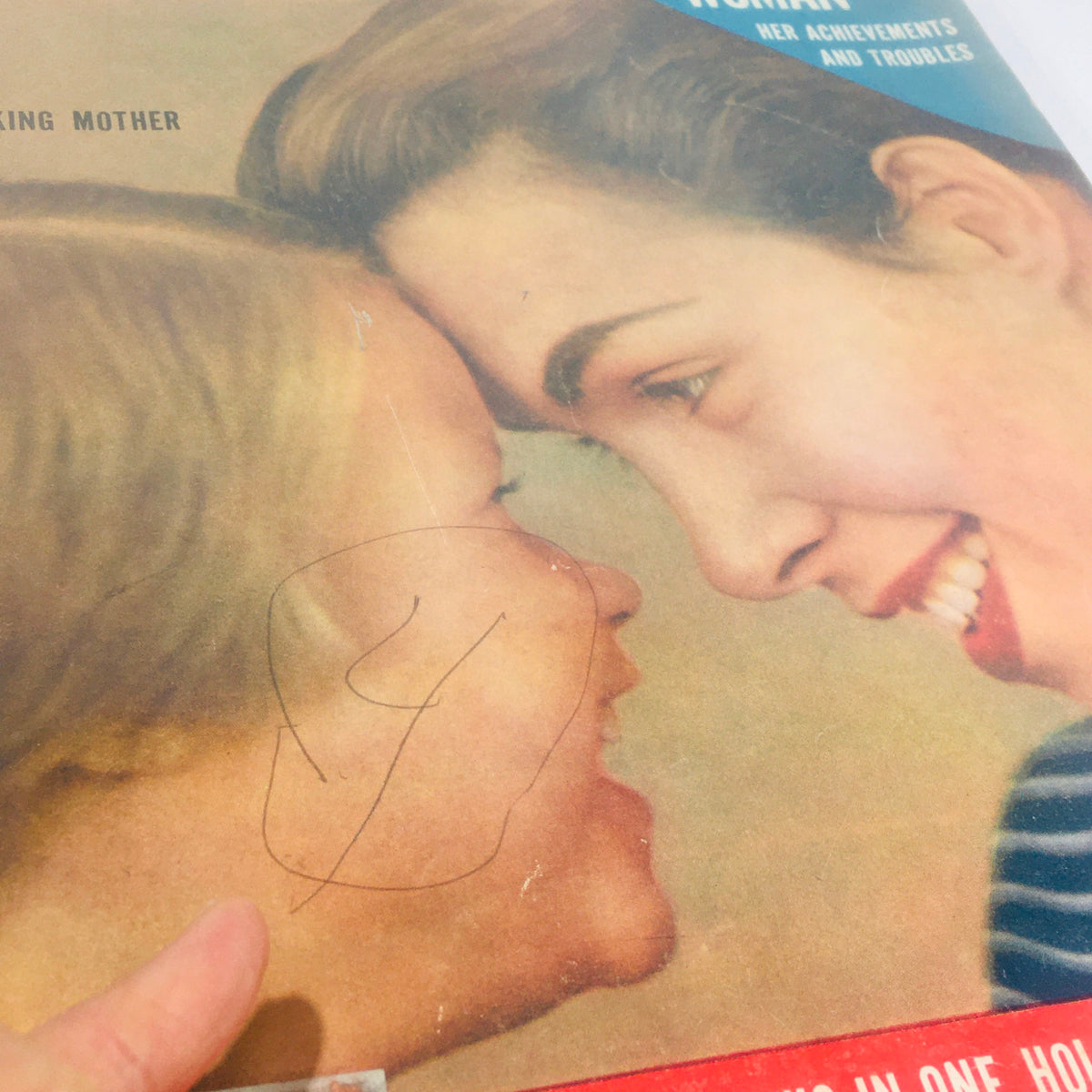 Close-up of the front cover of VTG Life Magazine December 24, 1956, highlighting a mother and daughter with the title The American Woman and Working Mother.