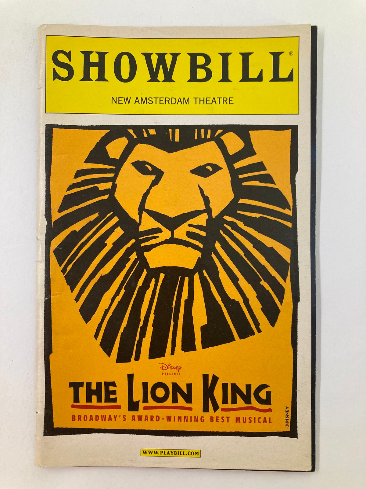 The Lion King Showbill 2006 Collectible
