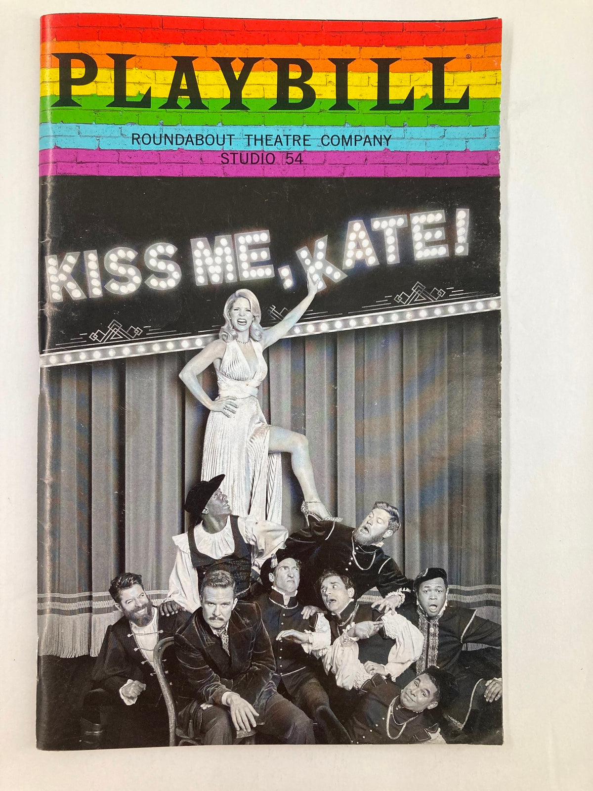 2019 Playbill Studio 54 featuring Kiss Me, Kate with a vibrant cover design showcasing the cast in a theatrical pose.