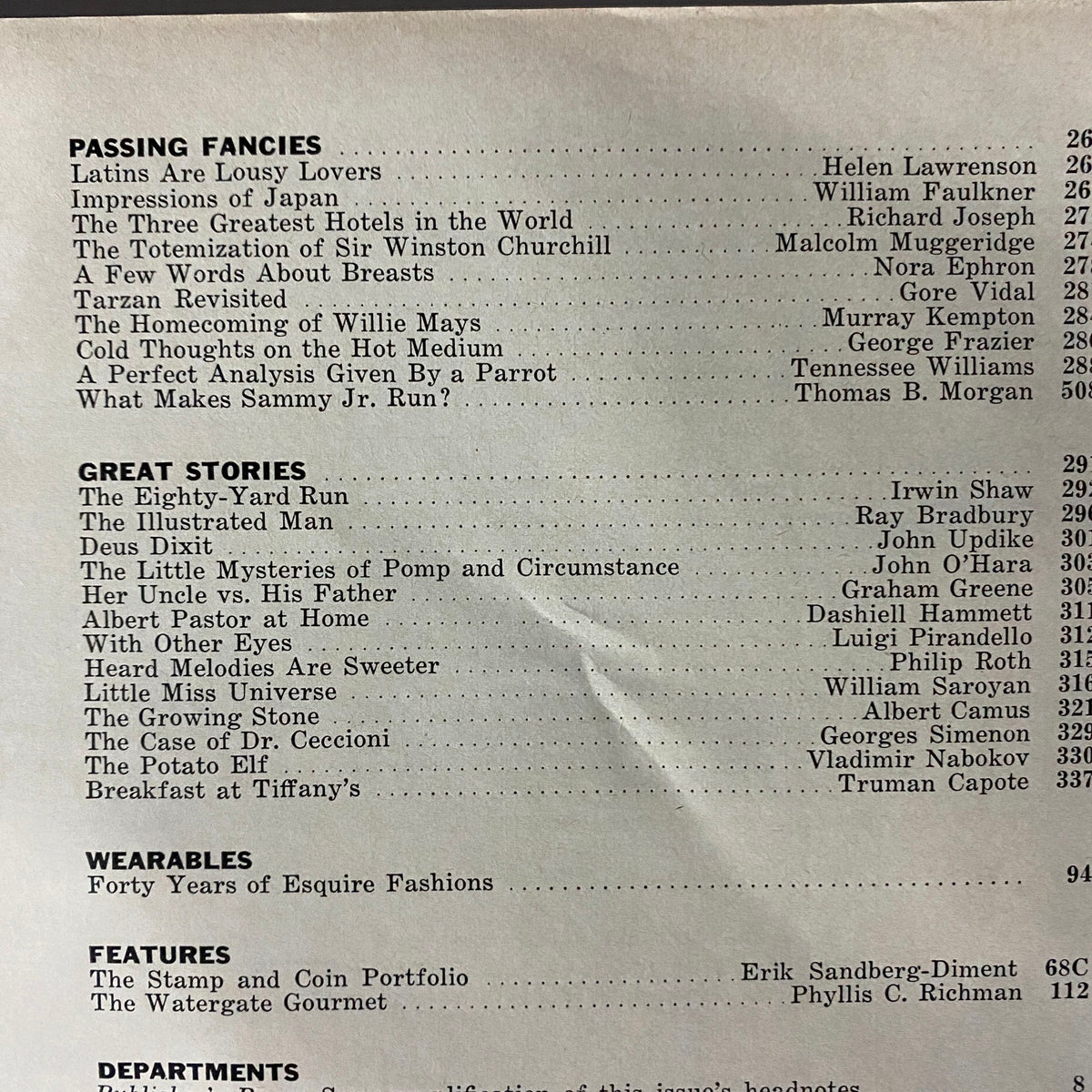 Esquire Magazine October 1973 The 40th Anniversary Celebration