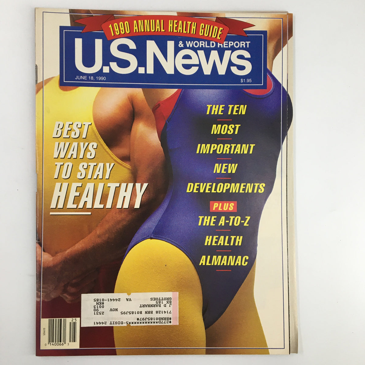 US News & World Report Magazine June 18 1990 featuring the cover story 'Best Ways to Stay Healthy' with a colorful design and health-related graphics.