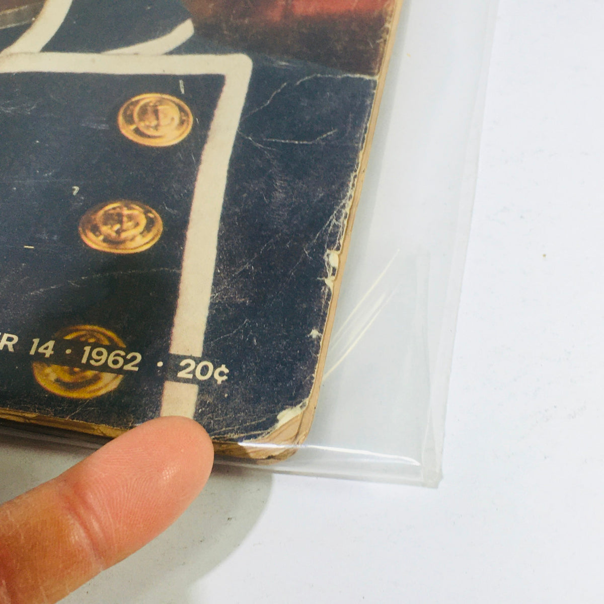 Detail of the spine and publication date on the VTG Life Magazine from December 14, 1962, indicating its vintage status with visible wear.