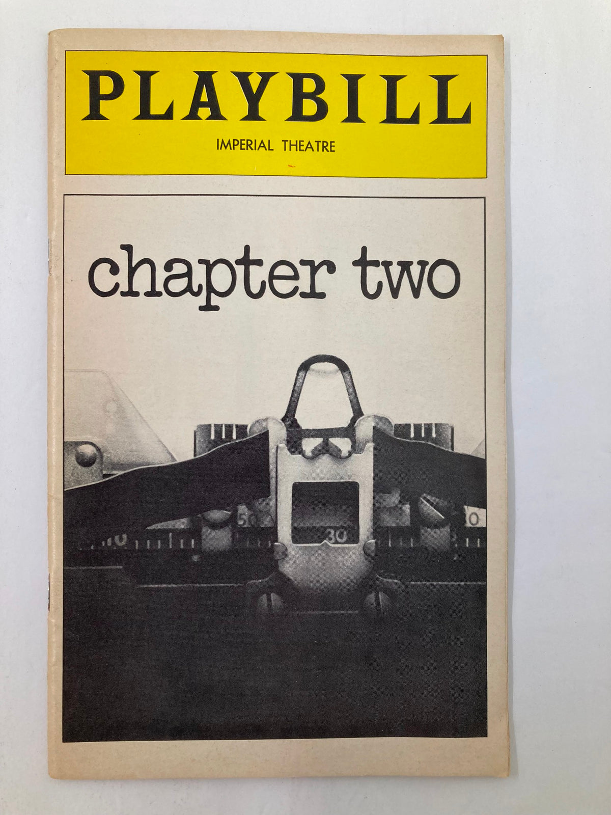 1978 Playbill for Chapter Two at the Imperial Theatre featuring a typewriter design on the cover.