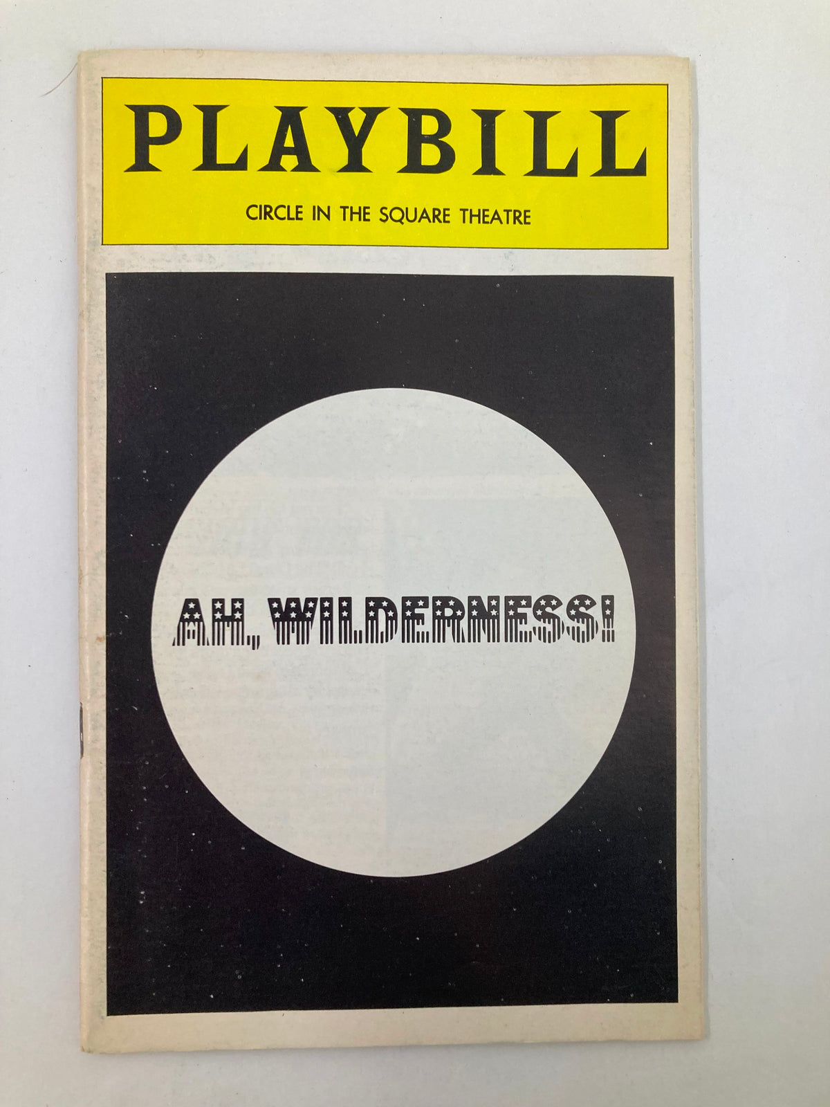Front cover of the 1975 Playbill for Circle in the Square Theatre's Ah, Wilderness!