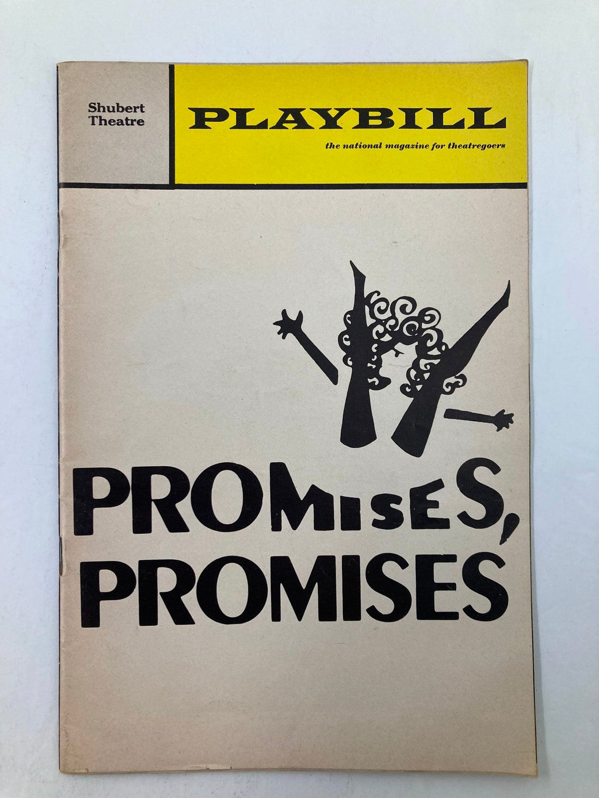 1969 Playbill from the Sam S. Shubert Theatre featuring the musical Promises, Promises, showcasing a distinctive cover design with graphic elements.
