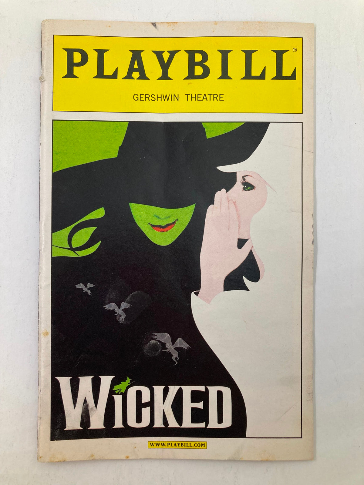 2004 Vol 120 #1 Playbill featuring Kristin Chenoweth in Wicked, with iconic cover art showing the Wicked Witch and Glinda.