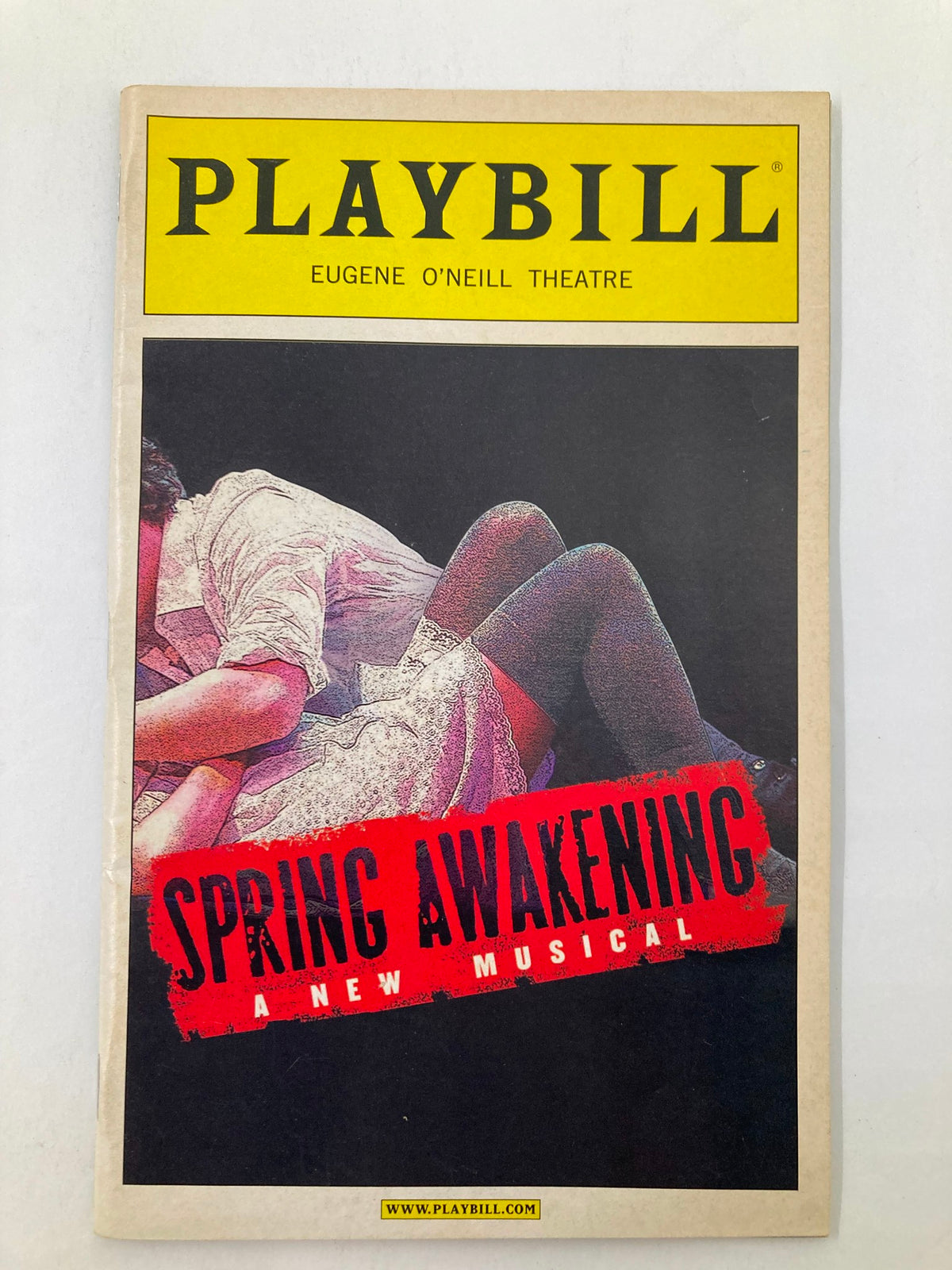 2007 Playbill for Spring Awakening at Eugene O'Neill Theatre, featuring a dramatic cover image from the acclaimed musical.