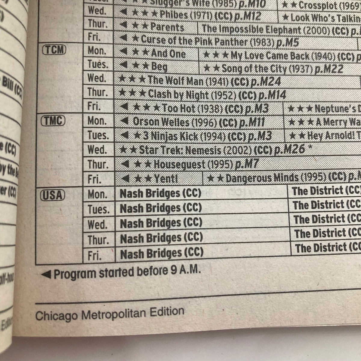 TV Guide Magazine November 7, 2004 Chicago Metro Edition, featuring a programming guide section listing TV shows and schedules from that era.