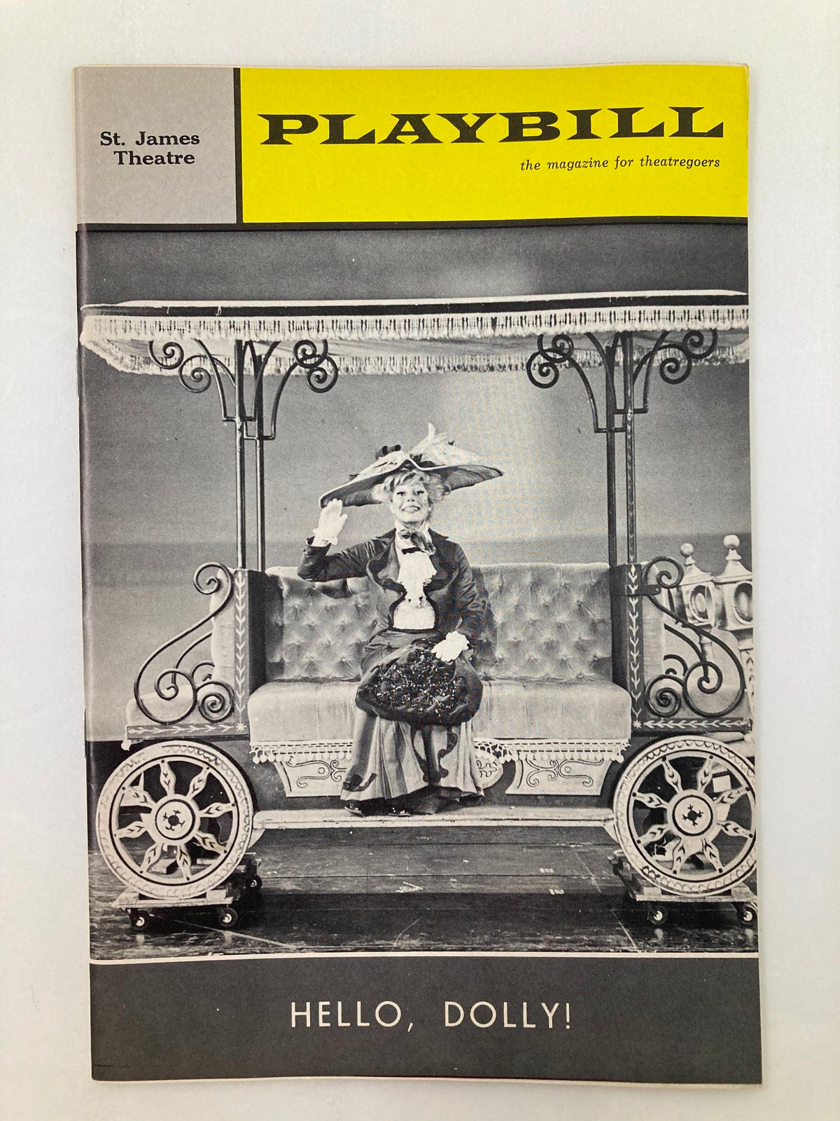 1965 Playbill for Hello Dolly! at St. James Theatre featuring Carol Channing on the cover.