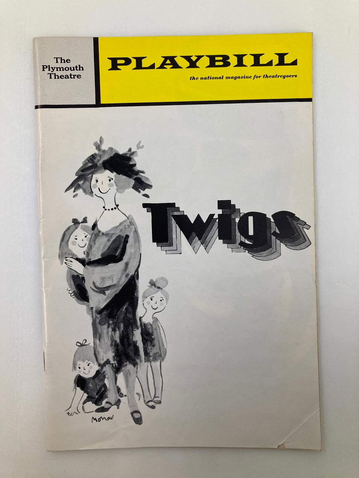 1972 Playbill The Plymouth Theatre featuring the title 'Twigs' with artistic illustration of the characters.