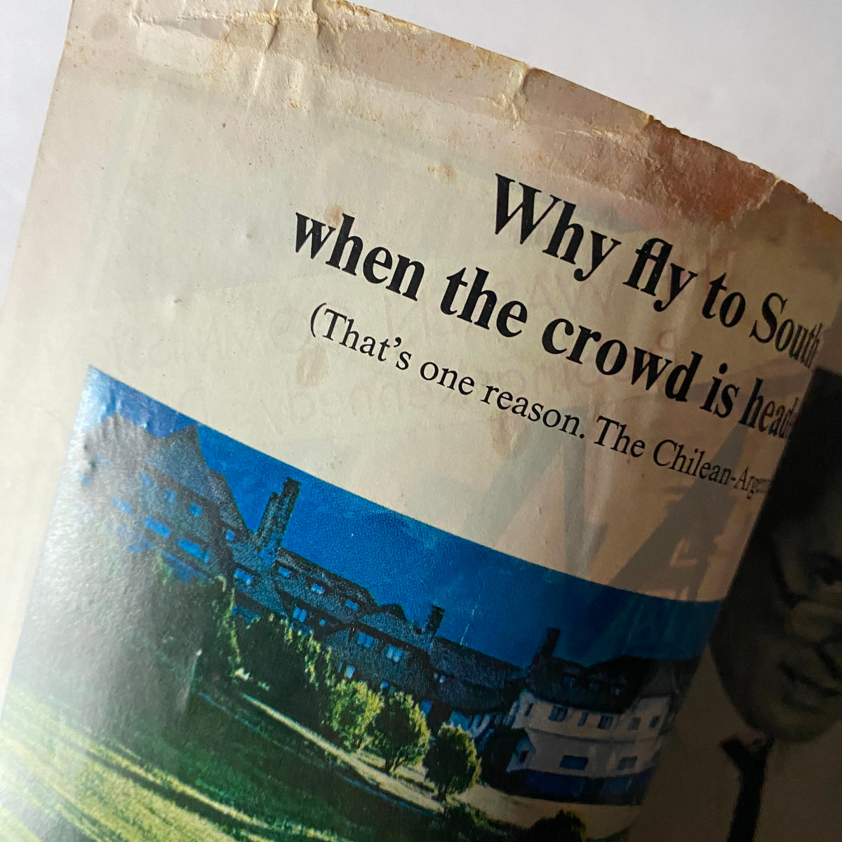 Inside page of Time Magazine February 14, 1964, showing an advertisement related to travel with text and an image, providing a glimpse into the magazine's era.